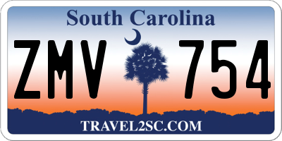 SC license plate ZMV754