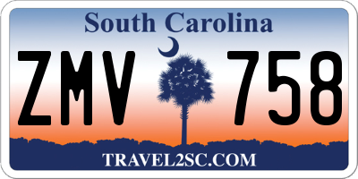 SC license plate ZMV758