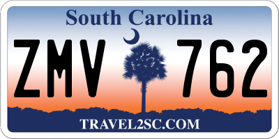 SC license plate ZMV762