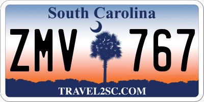 SC license plate ZMV767