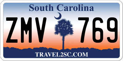 SC license plate ZMV769