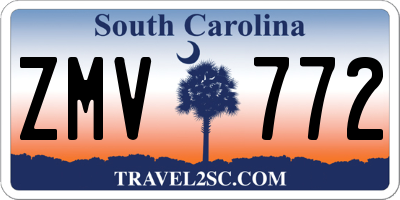 SC license plate ZMV772