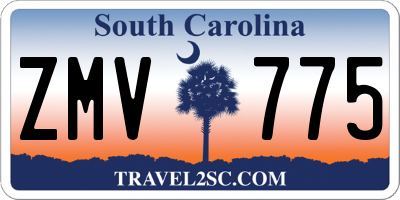 SC license plate ZMV775