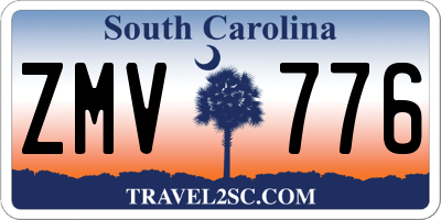 SC license plate ZMV776