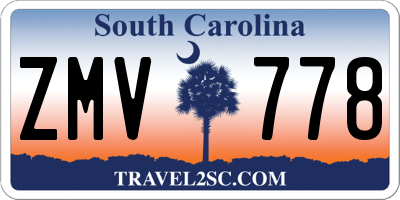 SC license plate ZMV778