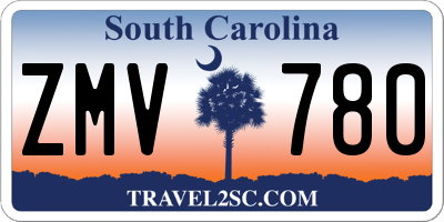 SC license plate ZMV780