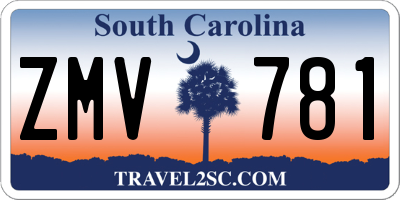 SC license plate ZMV781