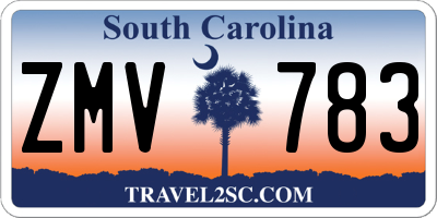 SC license plate ZMV783