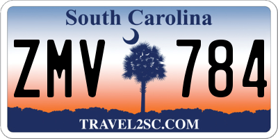 SC license plate ZMV784