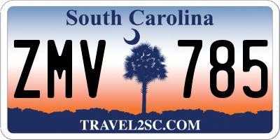 SC license plate ZMV785