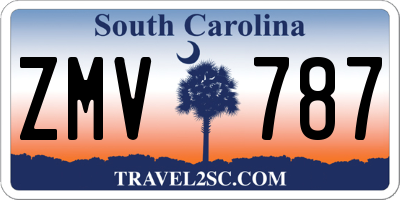 SC license plate ZMV787