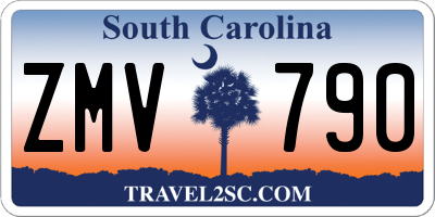SC license plate ZMV790