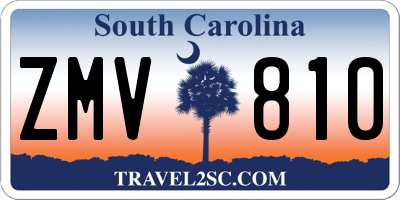 SC license plate ZMV810