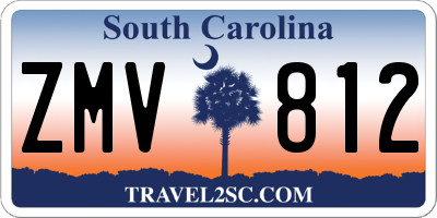 SC license plate ZMV812