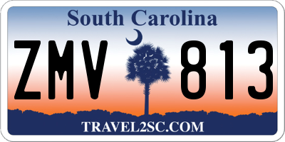 SC license plate ZMV813