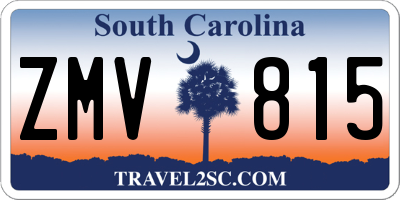 SC license plate ZMV815