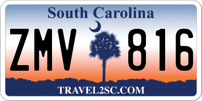 SC license plate ZMV816
