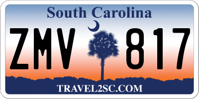 SC license plate ZMV817