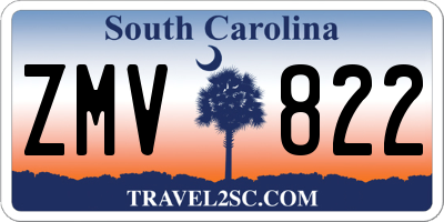 SC license plate ZMV822