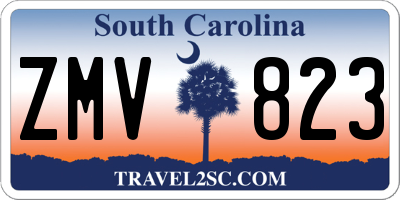 SC license plate ZMV823