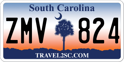 SC license plate ZMV824