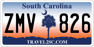 SC license plate ZMV826