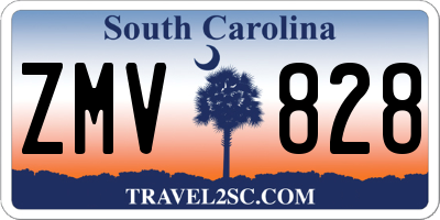 SC license plate ZMV828