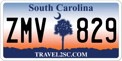 SC license plate ZMV829