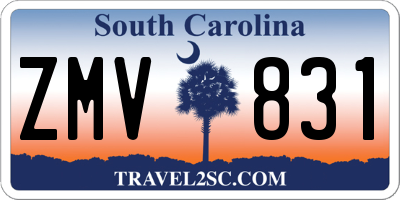 SC license plate ZMV831