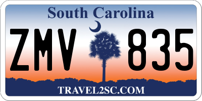 SC license plate ZMV835