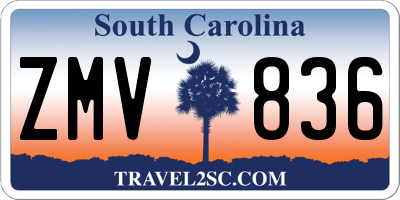 SC license plate ZMV836