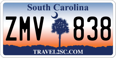 SC license plate ZMV838