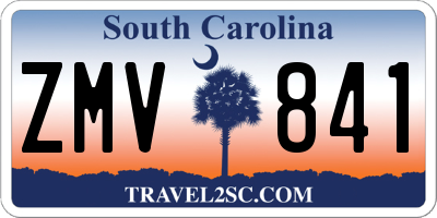 SC license plate ZMV841