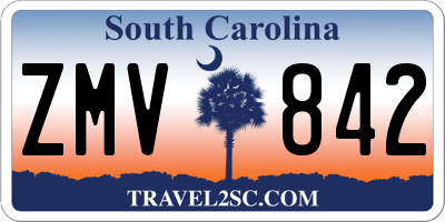 SC license plate ZMV842