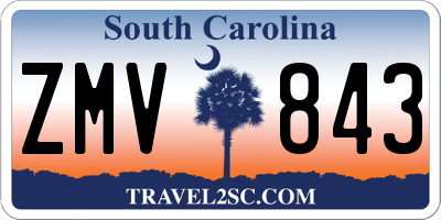 SC license plate ZMV843