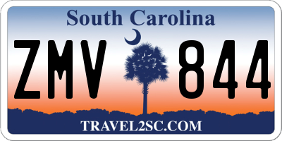 SC license plate ZMV844