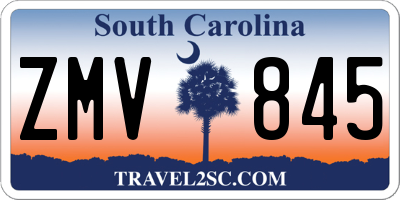 SC license plate ZMV845