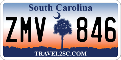SC license plate ZMV846