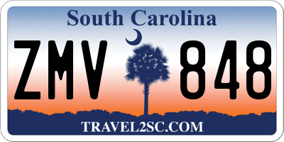 SC license plate ZMV848