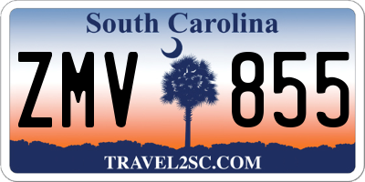 SC license plate ZMV855