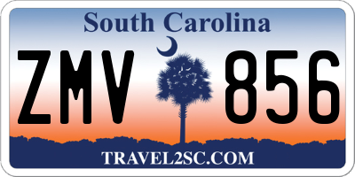 SC license plate ZMV856
