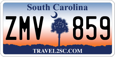 SC license plate ZMV859