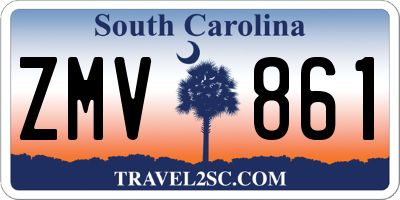 SC license plate ZMV861