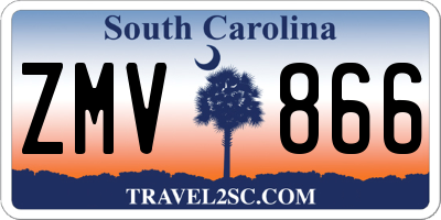 SC license plate ZMV866