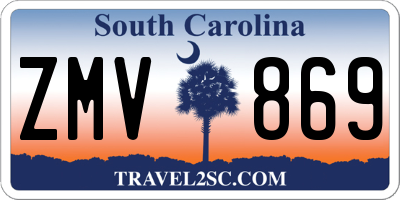 SC license plate ZMV869