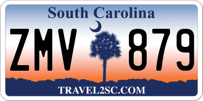SC license plate ZMV879