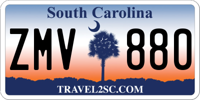 SC license plate ZMV880
