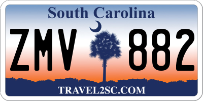 SC license plate ZMV882