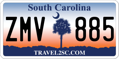 SC license plate ZMV885