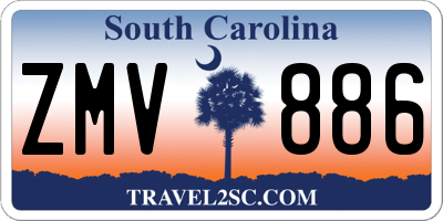 SC license plate ZMV886